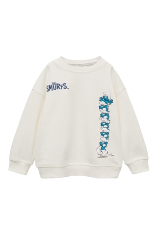 Sweat-shirt Schtroumpfs - Blanc