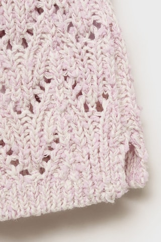 Top maille ajourée - Rose