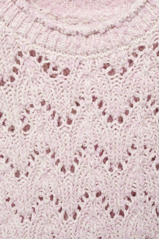 Top maille ajourée - Rose