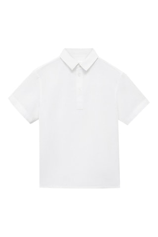 Chemise manches courtes lin - Blanc