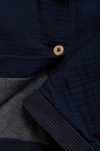 Veste tissu plissé poches - Bleu