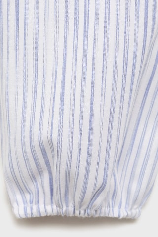 Blouse à rayures en coton - Bleu
