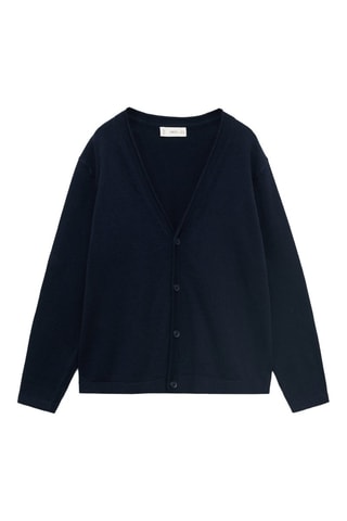 Cardigan maille coton - Bleu marine