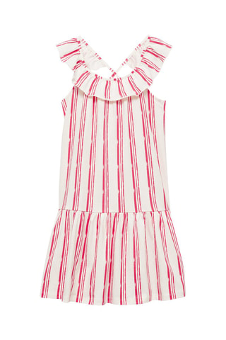 Robe coton à rayures - Blanc