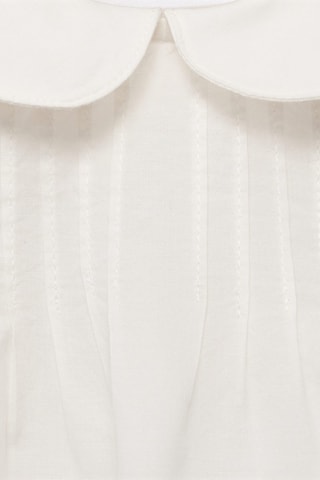 Blouse coton col Claudine - Blanc