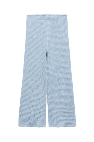 Jupe-culotte texturée - Bleu