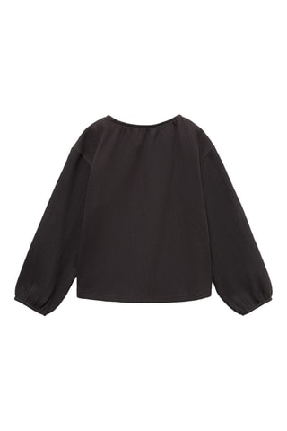 T-shirt manches longues bouffantes - Gris