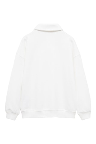 Sweat-shirt coton imprimé - Blanc