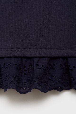 Robe sweat-shirt brodée - Bleu