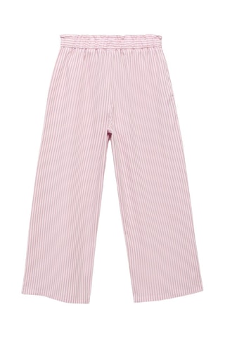 Pantalon coton à rayures - Rose
