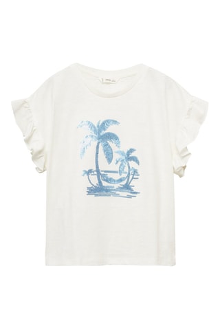 T-shirt imprimé palmiers - Blanc