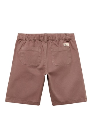 Bermuda taille élastique - Rouge