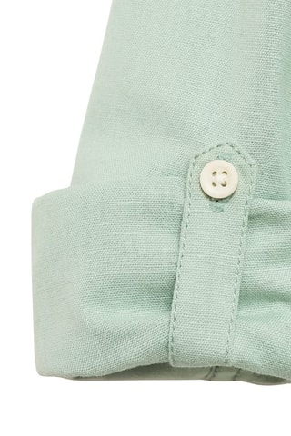 Chemise en coton col mao - Vert