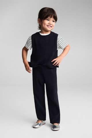 Pantalon côtelé - Bleu