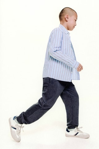 Jogging coton taille élastique - Gris foncé