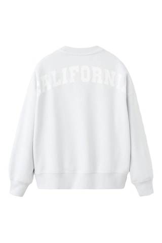 Sweat-shirt coton imprimé - Bleu