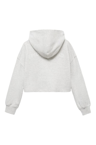 Sweat-shirt imprimé capuche - Gris