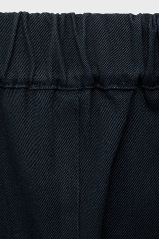 Pantalon style jupe-culotte coton - Bleu