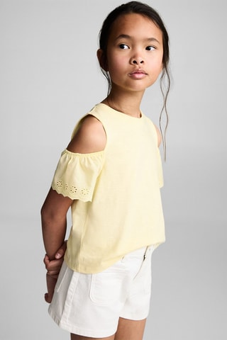 T-shirt cut out - Blanc