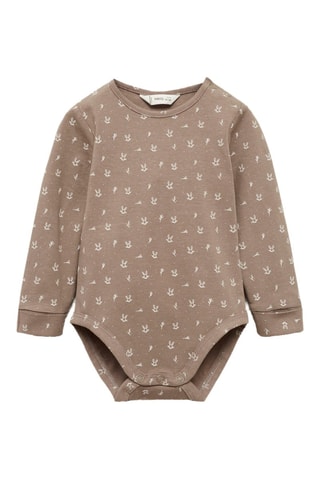 Body coton imprimé - Marron