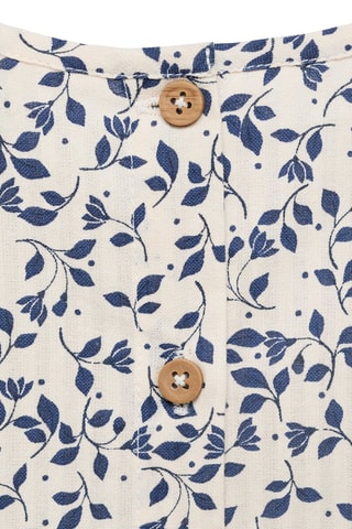 Blouse imprimée sans manches - Blanc
