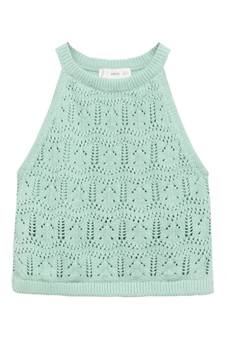 Top maille ajourée - Vert