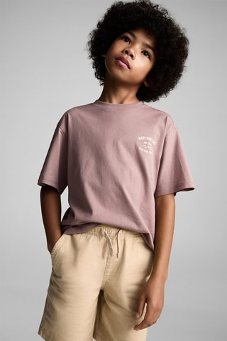 Bermuda lin taille élastique - Beige