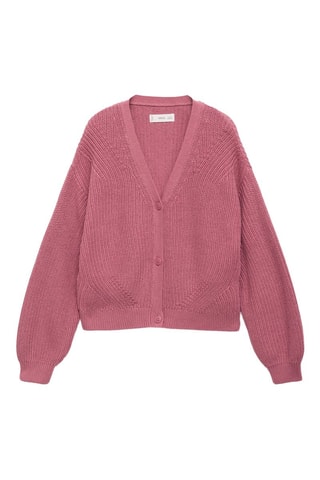 Cardigan maille boutons - Rouge