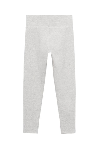 Legging maille côtelée coton - Gris