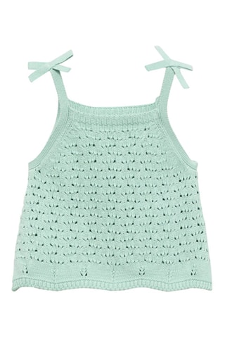 Top crochet bretelles - Vert