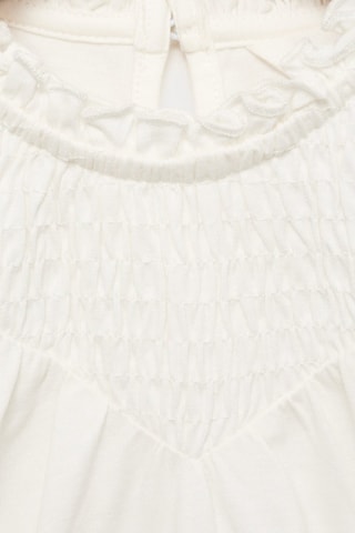 T-shirt col froncé - Blanc