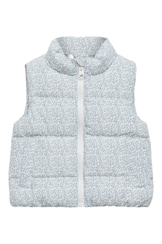 Gilet matelassé imprimé - Blanc