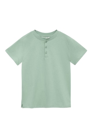 T-shirt coton boutons - Blanc