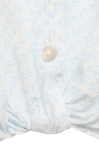 Blouse crop noeud - Bleu