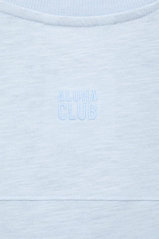 T-shirt poche plaquée - Bleu