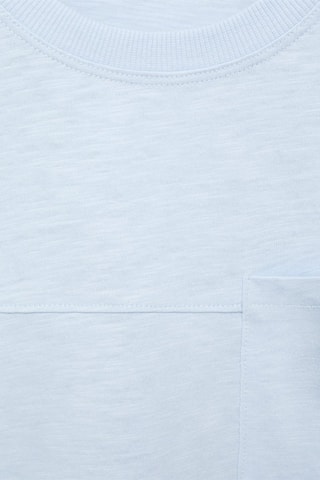 T-shirt poche plaquée - Bleu