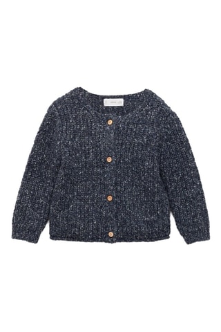Cardigan combiné maille - Bleu