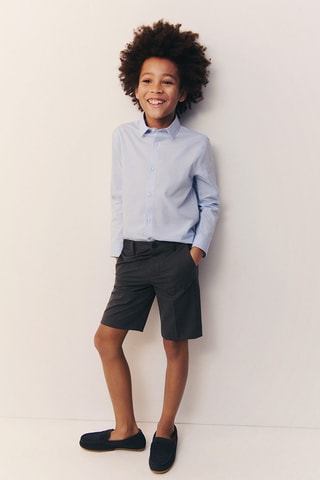 Bermuda tailleur taille haute - Gris