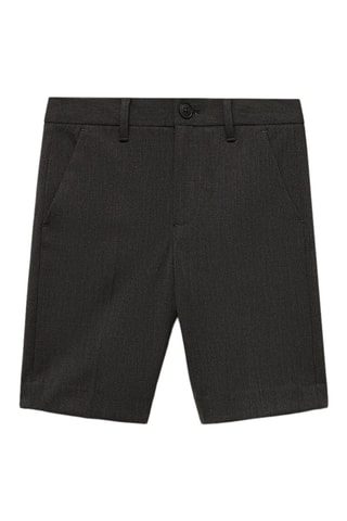 Bermuda tailleur taille haute - Gris