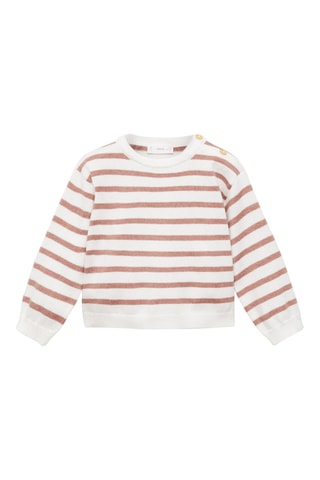 Pull-over en maille à rayures - Rose
