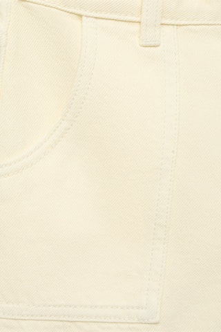 Short droit revers effilochés - Jaune