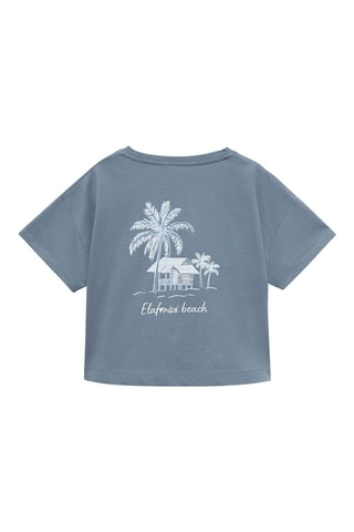 T-shirt imprimé manches courtes - Bleu