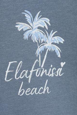 T-shirt imprimé manches courtes - Bleu
