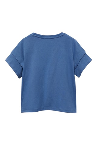 T-shirt coton détail noeud - Blanc