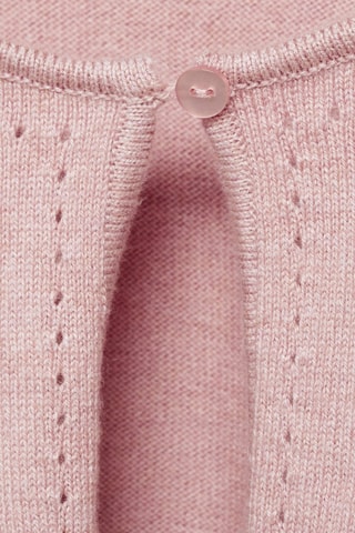 Cardigan maille détails ajourés - Rose