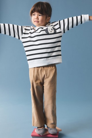 Pantalon cargo velours côtelé - Marron