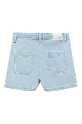 Short denim poches - Bleu