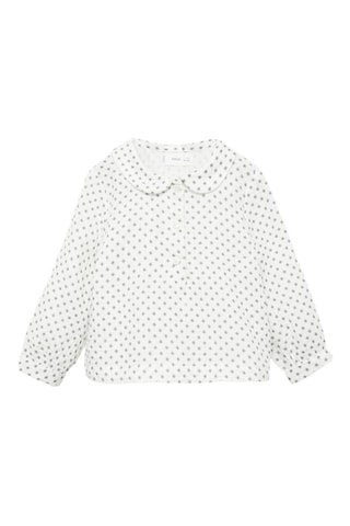 Blouse en coton imprimée - Blanc