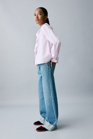 Chemise détail volants - Rose