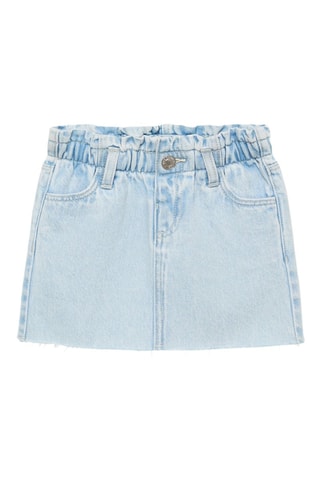 Jupe denim bas effiloché - Bleu